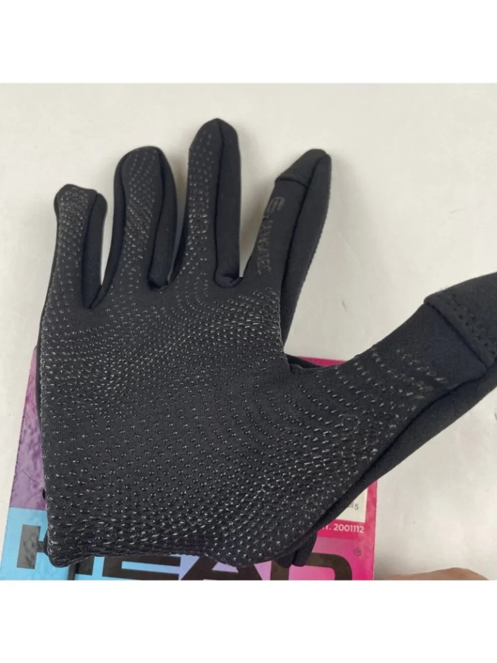 HEAD Touchscreen Running Gloves Women’s L High Grip Silicone Palm Ultrafit Black
